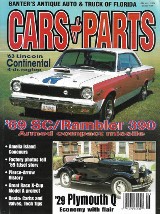 CARS & PARTS 2001 JUNE - '63 CONTINENTAL 4DR RAGTOP, '69 S/C RAMBLER 390, EDSEL 
